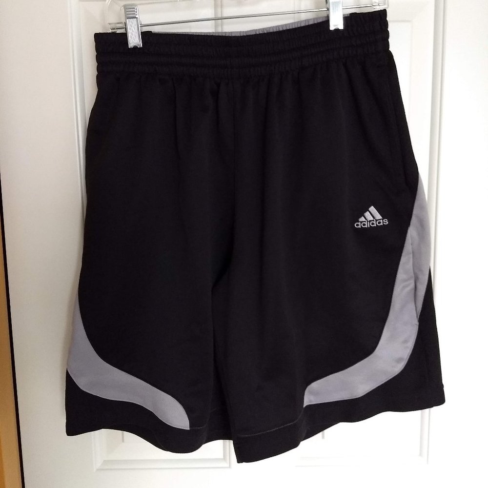 Adidas Black Silver Athletic Shorts